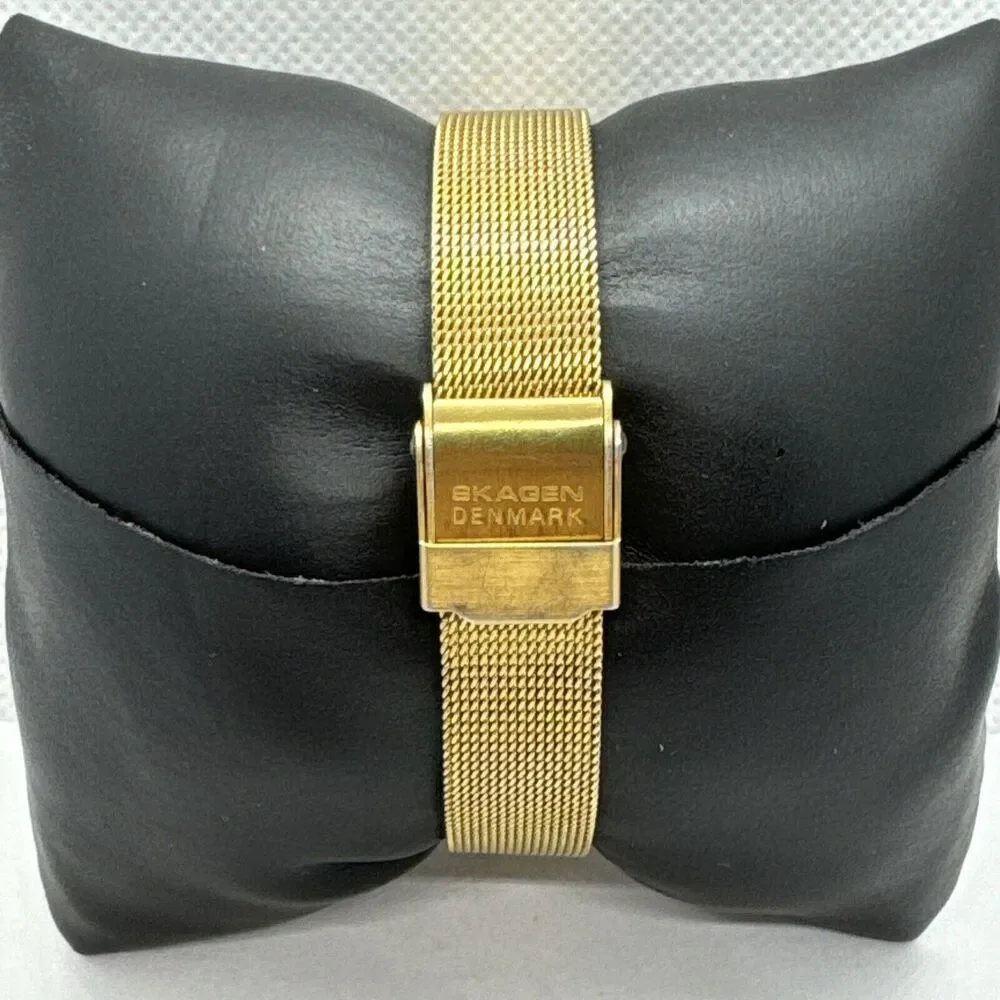 Skagen 45GG Women's Gold Tone Analog Dial Quartz Genuine Wrist Watch JNA568